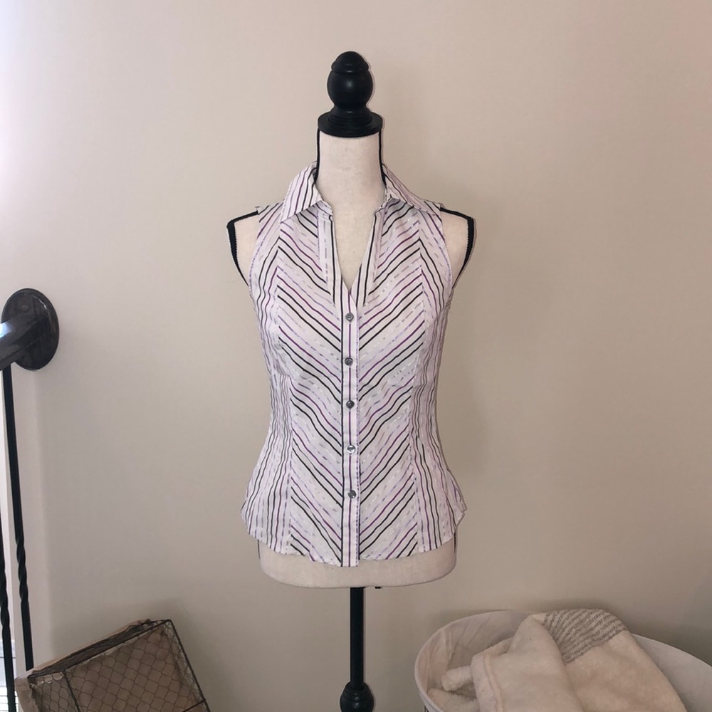 Sleeveless button down